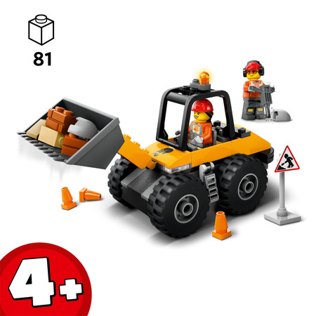 LEGO City 60450 Żółta Ładowarka Kołowa Budowa Młot Pneumatyczny Gruz