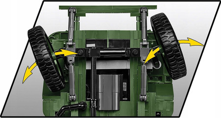 Klocki Wojskowe COBI 2806 Samochód Jeep Willys MB Medical Duży 1131EL. Auto