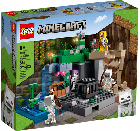 LEGO Minecraft 21189 Loch Szkieletów Jaskinia Naciekowa Badacz +3 Szkielety