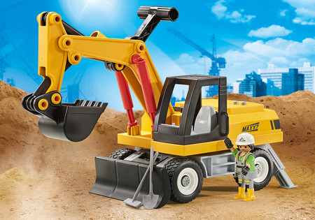 Playmobil City Action 71407 Koparka z obrotowym korpusem, łyżką i podporami