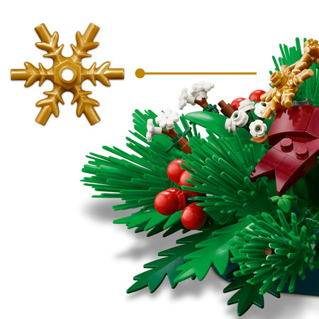 LEGO 40743 Świąteczna Dekoracja Stołu Świeca Liście Jagody Złote Gwiazdki