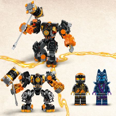 LEGO Ninjago Robot żywiołu ziemi Cole'a 71806 Ruchomy Mech Ninja 2 Figurki