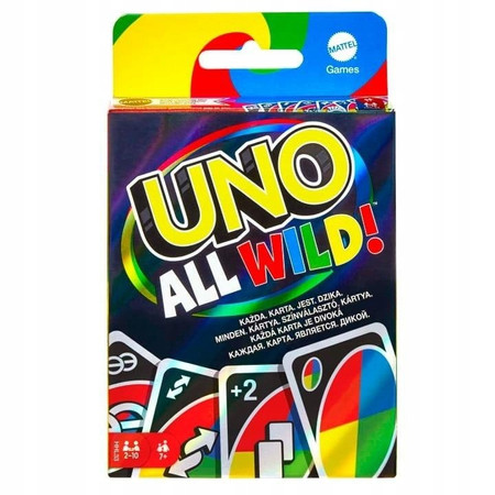 Gra karciana Mattel UNO All Wild Karty do gry 7+ HHL33