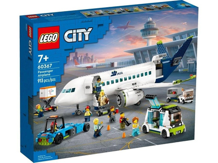 OUTLET LEGO City Model Samolot Pasażerski Samochód Autobus Holownik 9Figurek 60367