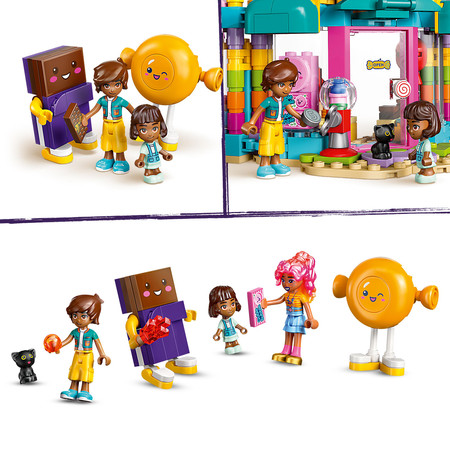 LEGO Friends 42649 Sklep ze słodyczami w mieście Heartlake Cukierkami