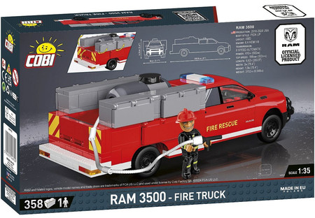 Klocki COBI 24612 RAM 3500 FIRE TRUCK Wóz Strażacki Straż Pożarna Pickup
