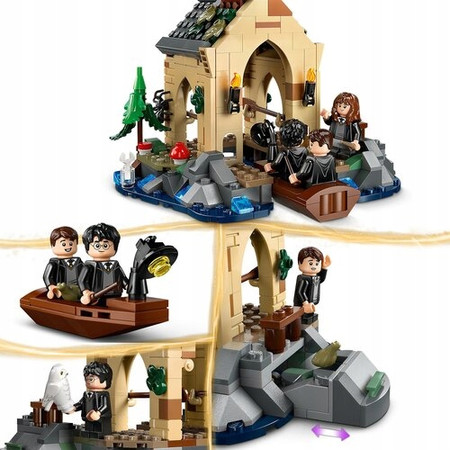 LEGO Harry Potter 76426 Przystań Dom przy Hogwarcie 2 Łódki 5 Figurek Sowa
