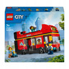 LEGO City 60407 Autobus Czerwony Piętrowy Autokar 5 Figurek Zdejmowany Dach