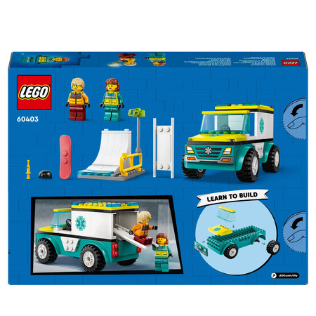 OUTLET LEGO City 60403 Karetka i snowboardzista Ambulans