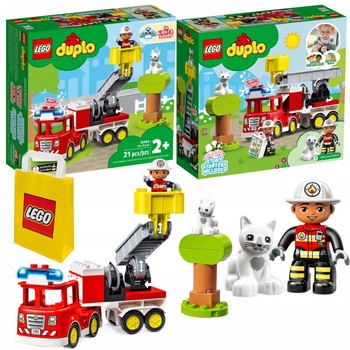 LEGO Duplo Straż Pożarna Samochód Wóz Strażacki 10969 Duże Klocki Dla 2 3 4