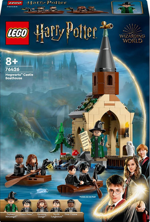 LEGO Harry Potter 76426 Przystań Dom przy Hogwarcie 2 Łódki 5 Figurek Sowa