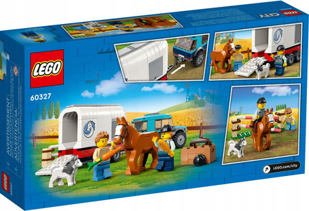 LEGO Samochód terenowy Auto SUV + przyczepa Koń Figurki 60327