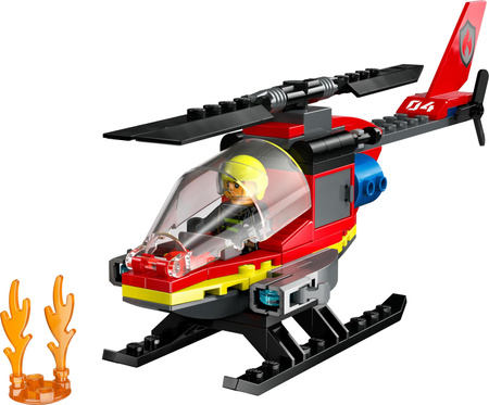 LEGO City Straż Pożarna 60411 Strażacki Helikopter Ratunkowy Armatki Wodne