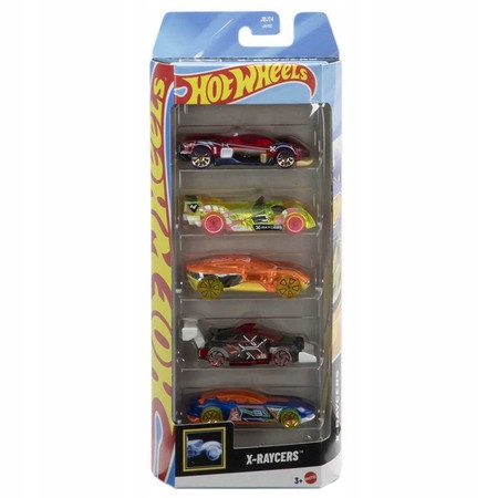 Hot Wheels 5pak Autka Zestaw JBJ74 X-RAYCERS Samochody Autka Resoraki