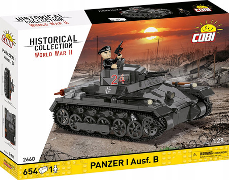 COBI 2660 Niemiecki Czołg Panzer I Ausf.B Blitzkrieg na froncie zachodnim