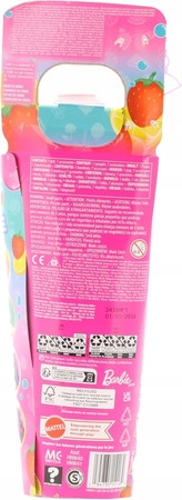 Barbie Pop Reveal Truskawkowa lemoniada Lalka Owocowy sok HNW41 Mattel