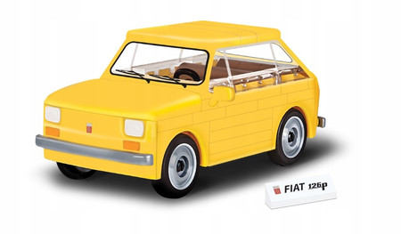 Polskie Klocki Cobi Samochód Auto Fiat 126P 24530 Żółty Maluch Autko