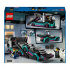 LEGO City 2x Samochód, Auto Wyścigowe Sportowe Laweta Tir Transporter 60406