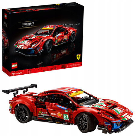 LEGO Samochód Wyścigowy Ferrari 488 GTE Duży 1682e 42125