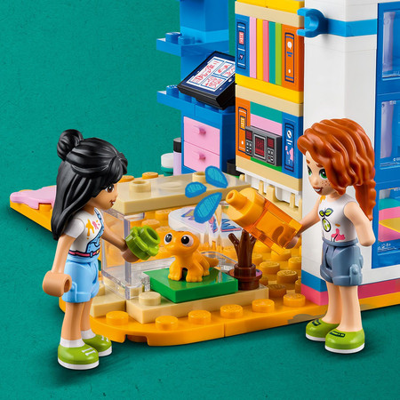 LEGO Friends 41739 Pokój Liann Pracownia Sztuki Sypialnia 2 Figurki + Gekon