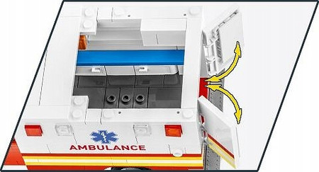 KLOCKI COBI 24609 Samochód RAM 3500 Ambulans Pojazd Ratunkowy Medyczny