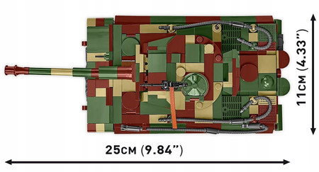 Klocki COBI 3124 Czołg PZKPFW VI TIGER AUSF.E 2IN1 862KL 114