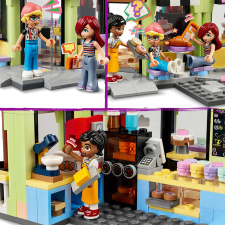 LEGO Friends 42618 Kawiarnia w Heartlake 3 Figurki Pies, Skuter Akcesoria