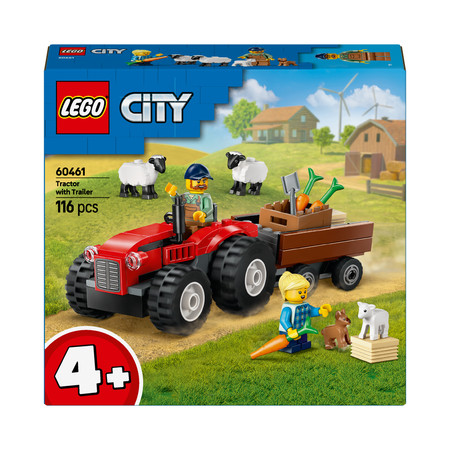 OUTLET LEGO 60461 City - Czerwony traktor z przyczepą i owcą Wieś Rolnik zwierzęta