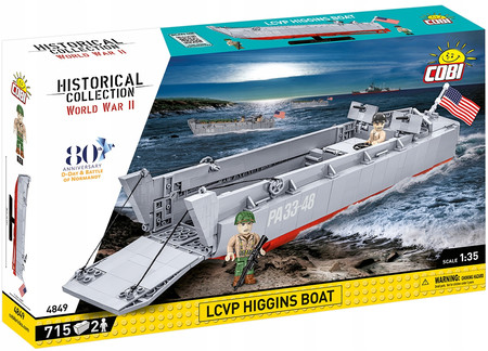 Klocki Wojskowe Cobi 4849 Model Łódź Higginsa 80 rocznica D-Day II Wojna
