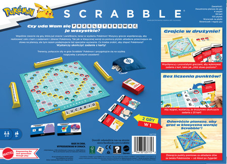 Gra planszowa Scrabble Pokémon Mattel 8+
