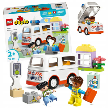 LEGO 10447 Duplo - Karetka z kierowcą Ambulans Ratownik Pogotowie