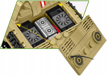 Klocki Wojskowe Cobi Panzer V Panther Ausf. G "Pudel" 2655 Czołg Powstanie