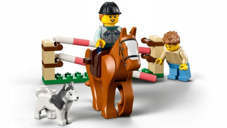 LEGO Samochód terenowy Auto SUV + przyczepa Koń Figurki 60327