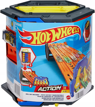 HOT WHEELS HGK41 Rozkładany 5-pasmowy zestaw torów wyścigowych autko Mattel