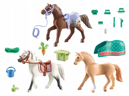 PLAYMOBIL 71356 3 konie Morgan Quarter Horse Angloar Koniki Akcesoria 5+