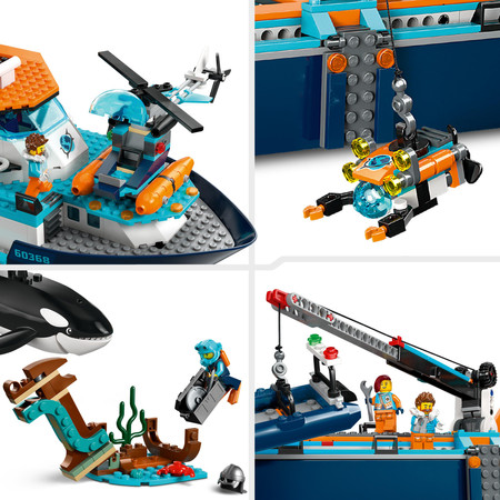 LEGO City 60368 Arktyczny statek badawczy Łódź