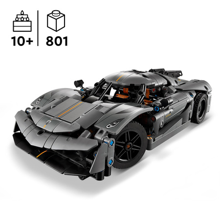 LEGO Technic 42173 Koenigsegg Jesko Absolutny szary hipersamochód