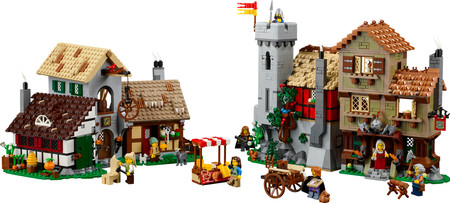 LEGO ICONS 10332 Średniowieczny Plac Miejski Duży Zestaw Gospoda Warsztat