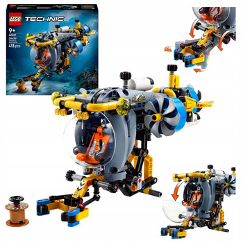 LEGO Technic 42201 Badawcza Łódź Podwodna Okręt Obrotowe Śmigła Ocean