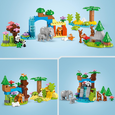 LEGO Duplo 10446 Rodziny dzikich zwierząt 3 w 1 Nowość 2+ Duży Zestaw