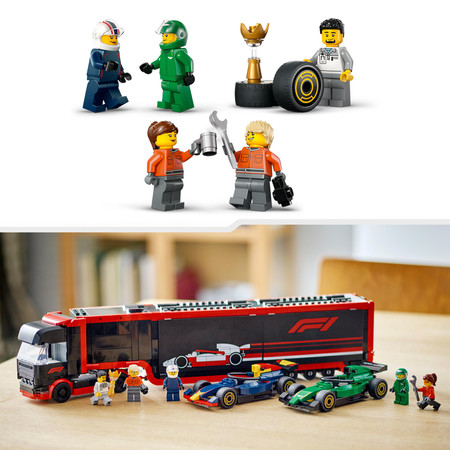 LEGO City 60445 City 60445 Ciężarówka F1 z samochodami F1 RB20 i AMR24