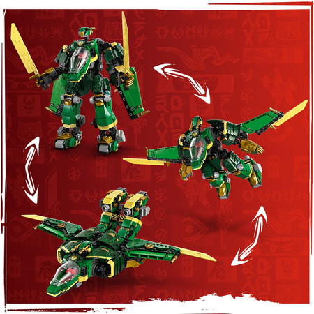 LEGO 71845 Ninjago - Odrzutowy mech Lloyda 5 minifigurek w zestawie