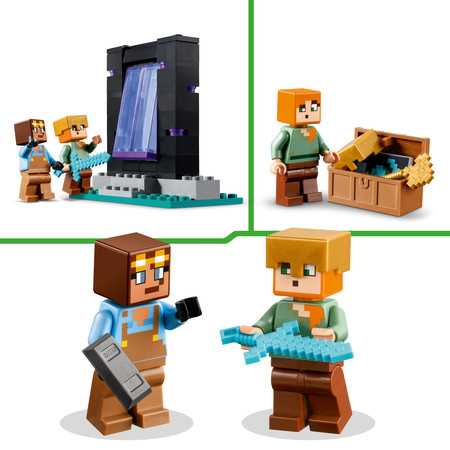 LEGO Minecraft 21252 Zbrojownia Portal do Netheru Alex i Diamentowy Miecz