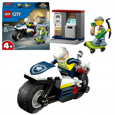LEGO City 60455 Pościg na Motocyklu Policyjnym Miasto Policja Złodziej