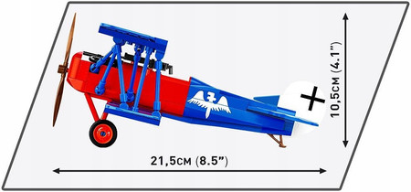 Klocki COBI 2994 Samolot Fokker D. VII figurka Rudolfa Bertholda