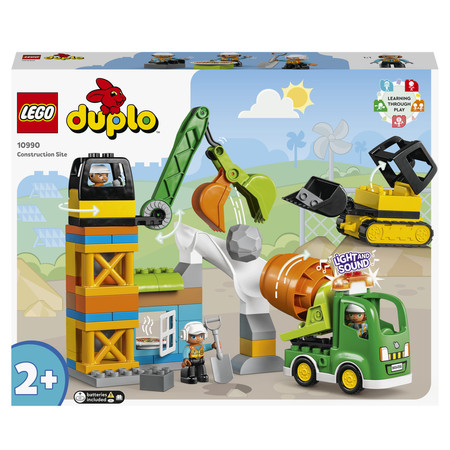 LEGO Duplo Plac Budowy Dźwig Betoniarka 3 figurki 10990