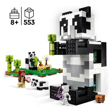 LEGO Minecraft trzypiętrowy dom w kształcie pandy bambusowa dżungla 21245