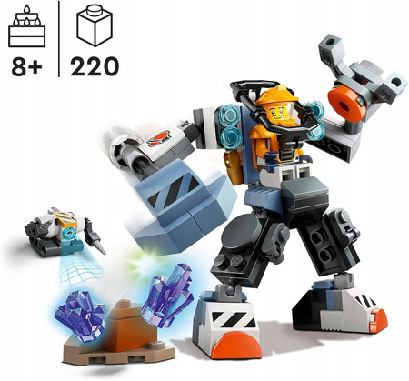 LEGO City 60428 Ruchomy Kosmiczny Mech Robot Kosmos Figurka Lego Space