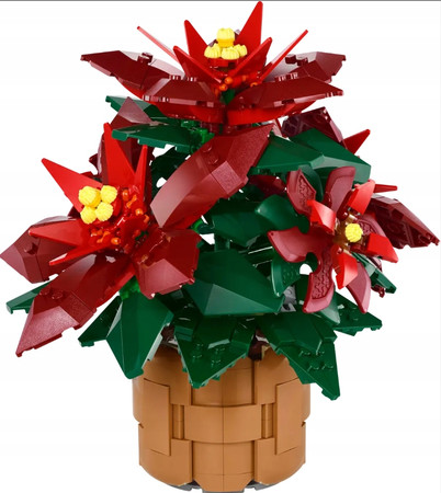 LEGO Botanicals ICONS 10370 Gwiazda Betlejemska Poinsecja Kwiaty Ozdoba