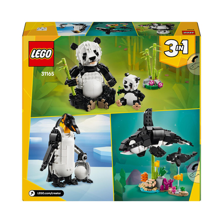 LEGO 31165 Creator 3w1 Dzikie zwierzęta rodzina pand Zwierzęta Orka Pingwin